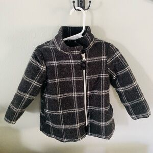 Wool Plaid Pea Coat - Toddler